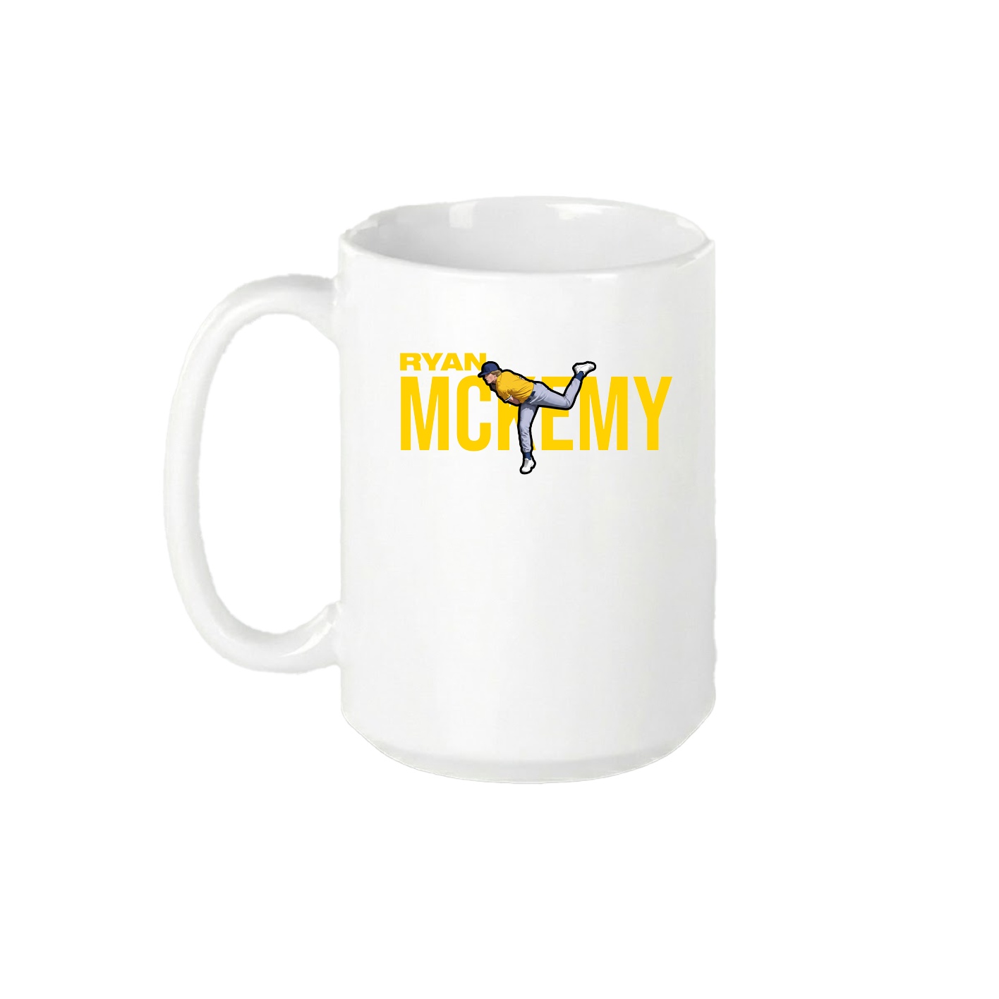 15oz Coffee Mug — Player Name in White