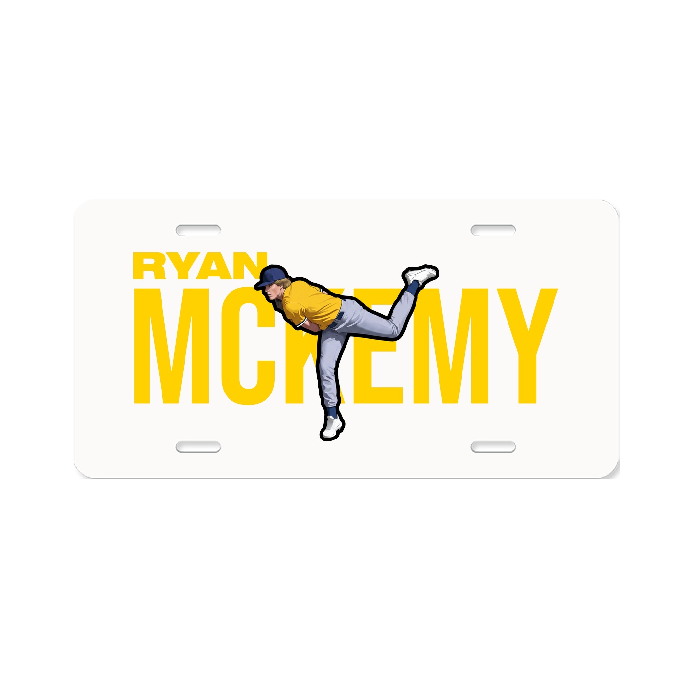 License Plate — Player Name in Classic