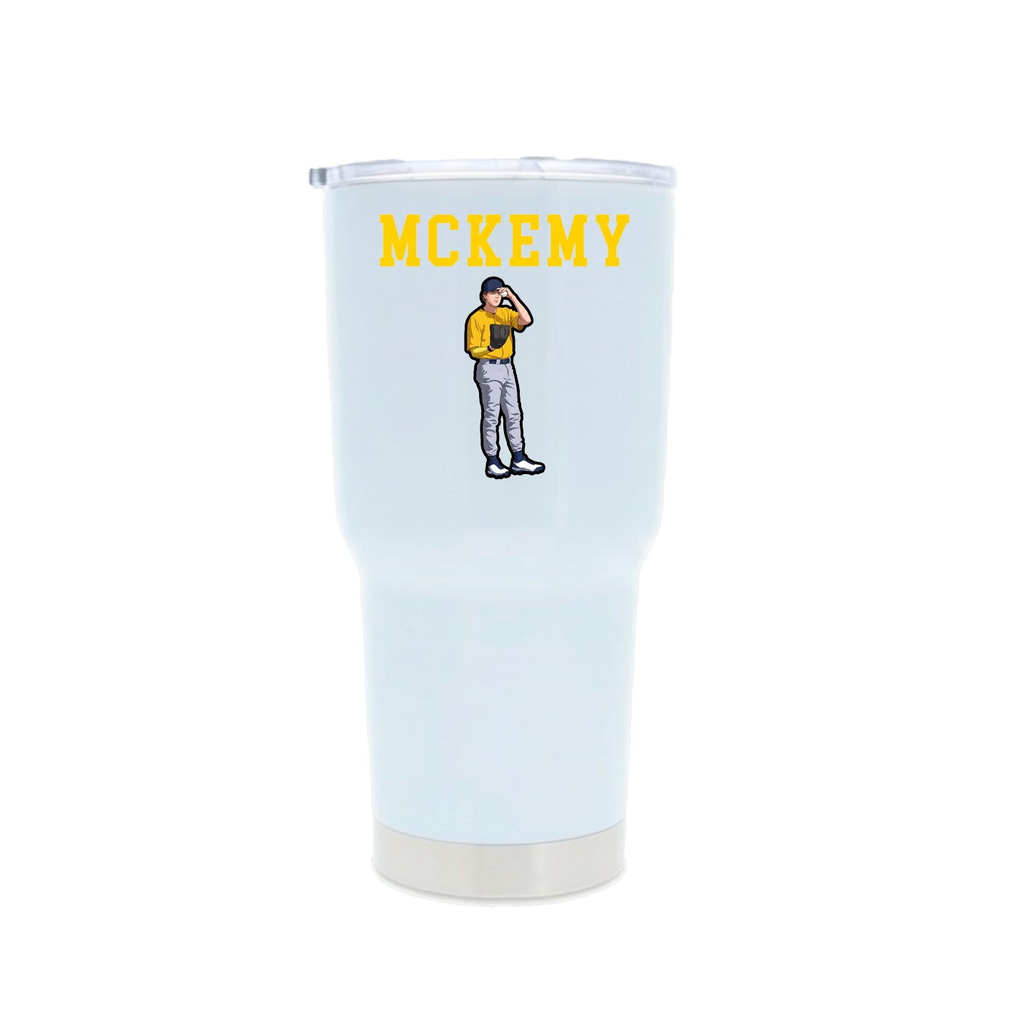 30oz Stainless Steel Tumbler — Shirsey in White