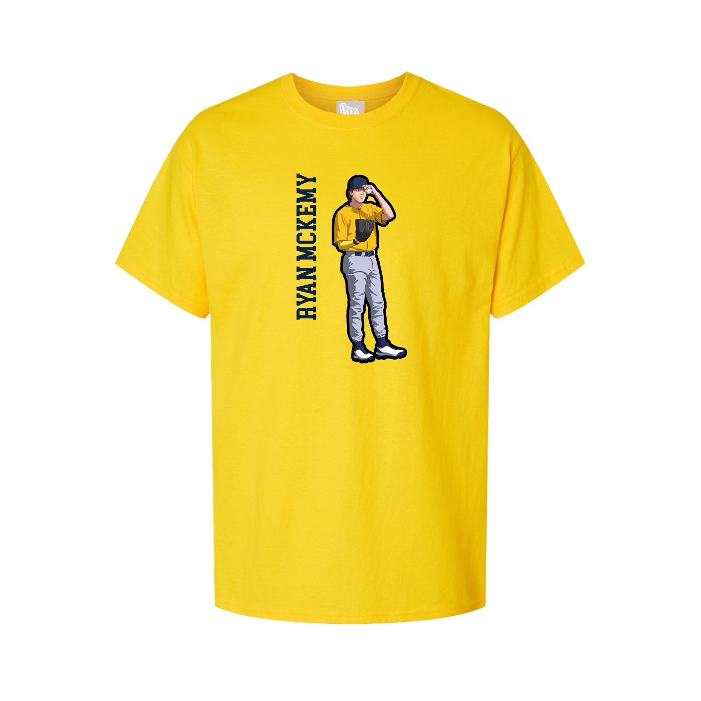Youth Tee — Name Vertical in Gold