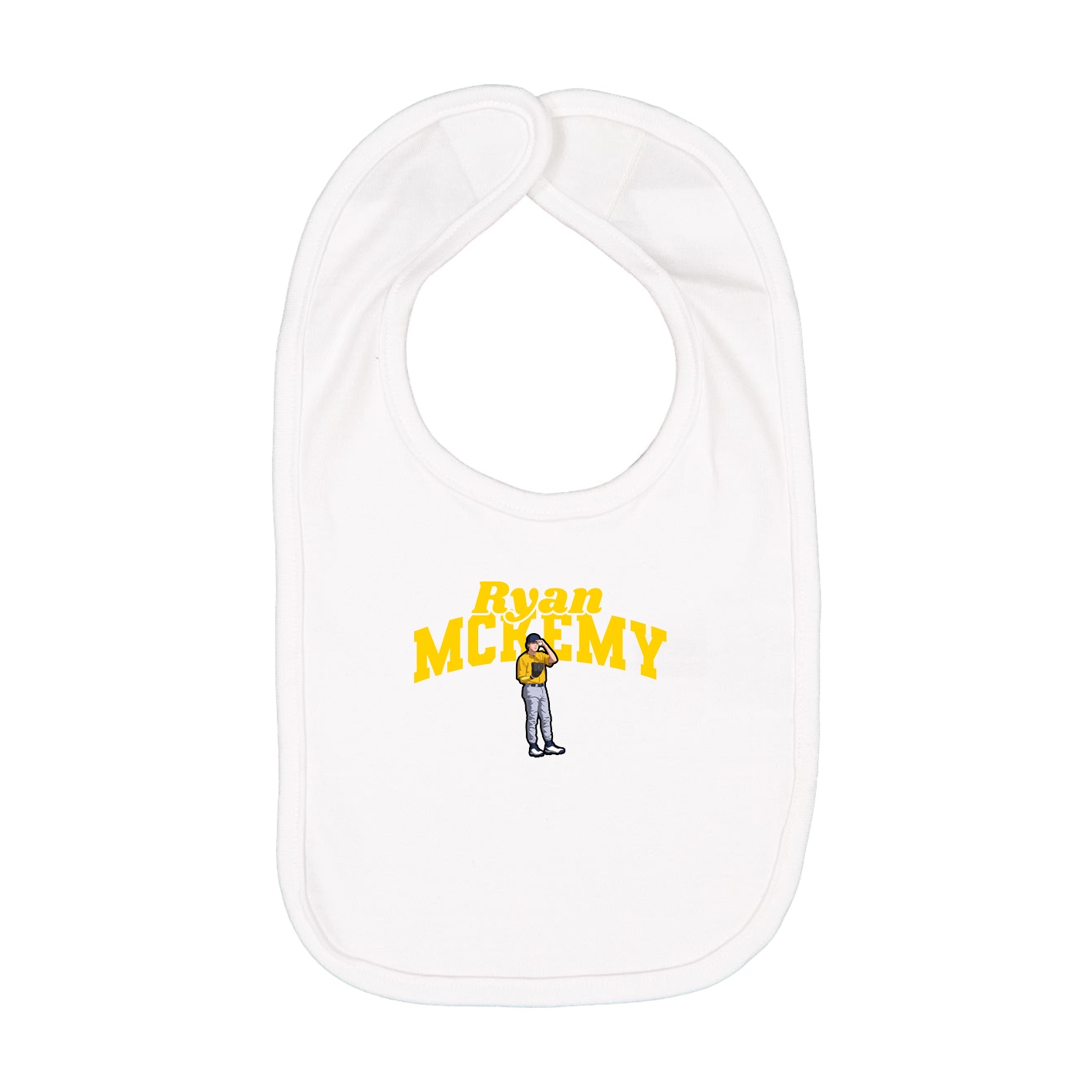 Infant Bib — Signature Arch in White