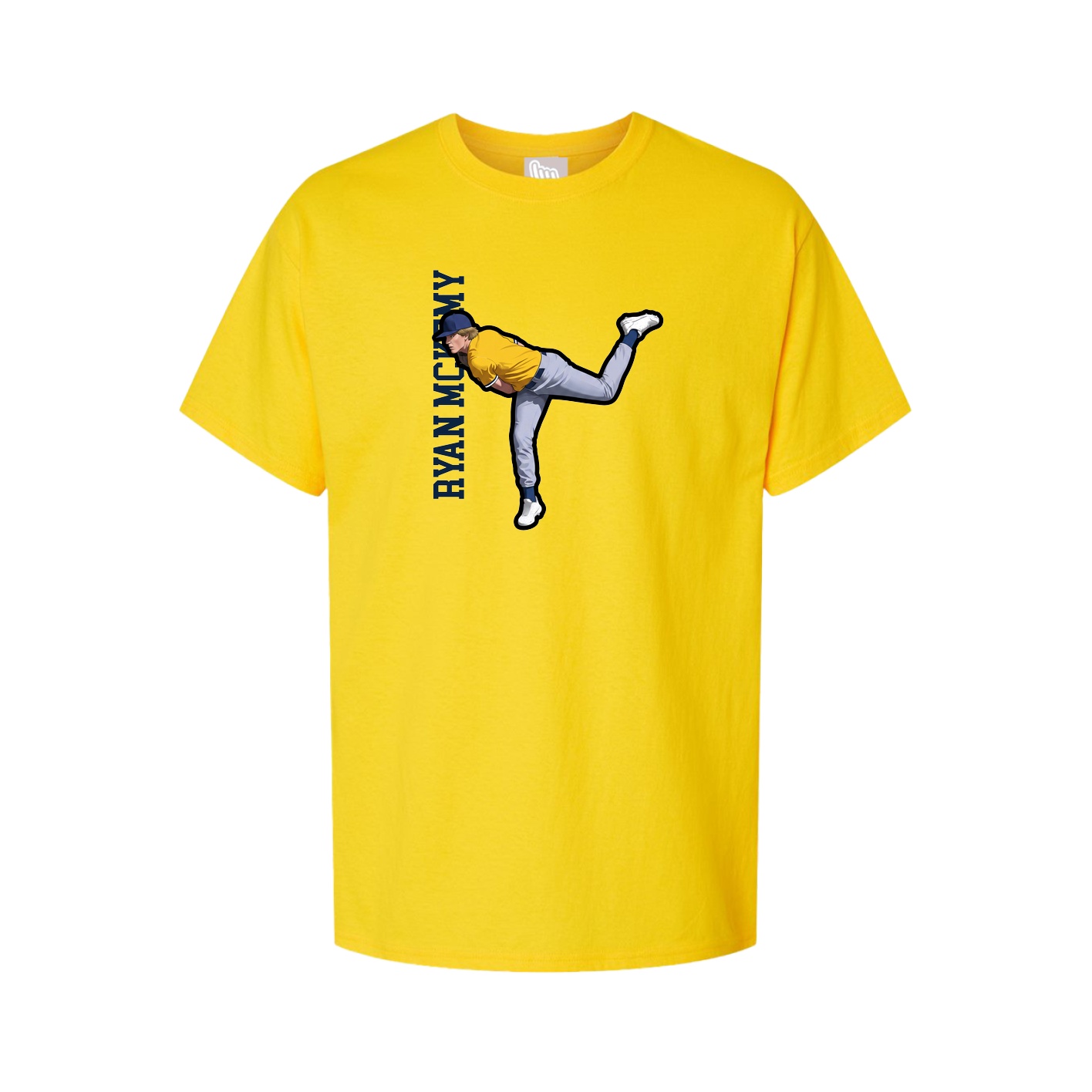Tee — Name Vertical in Gold