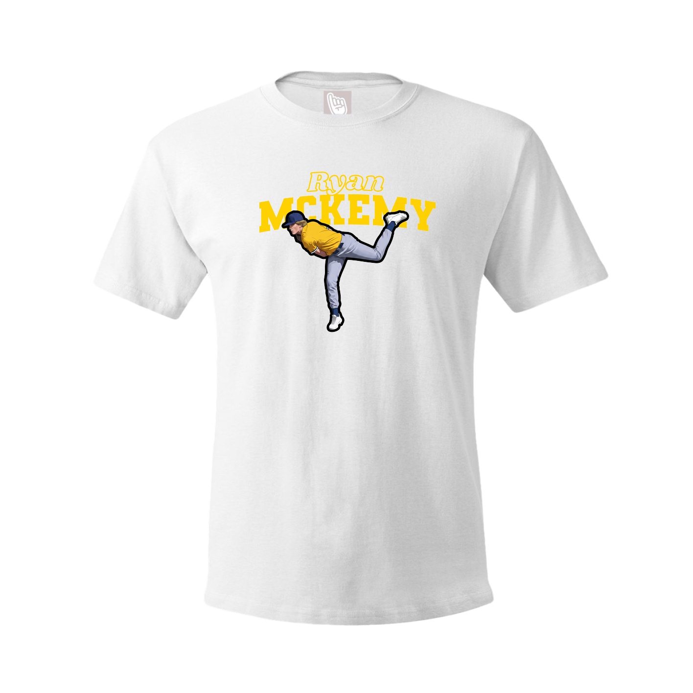 Youth Tee — Name Arch in White