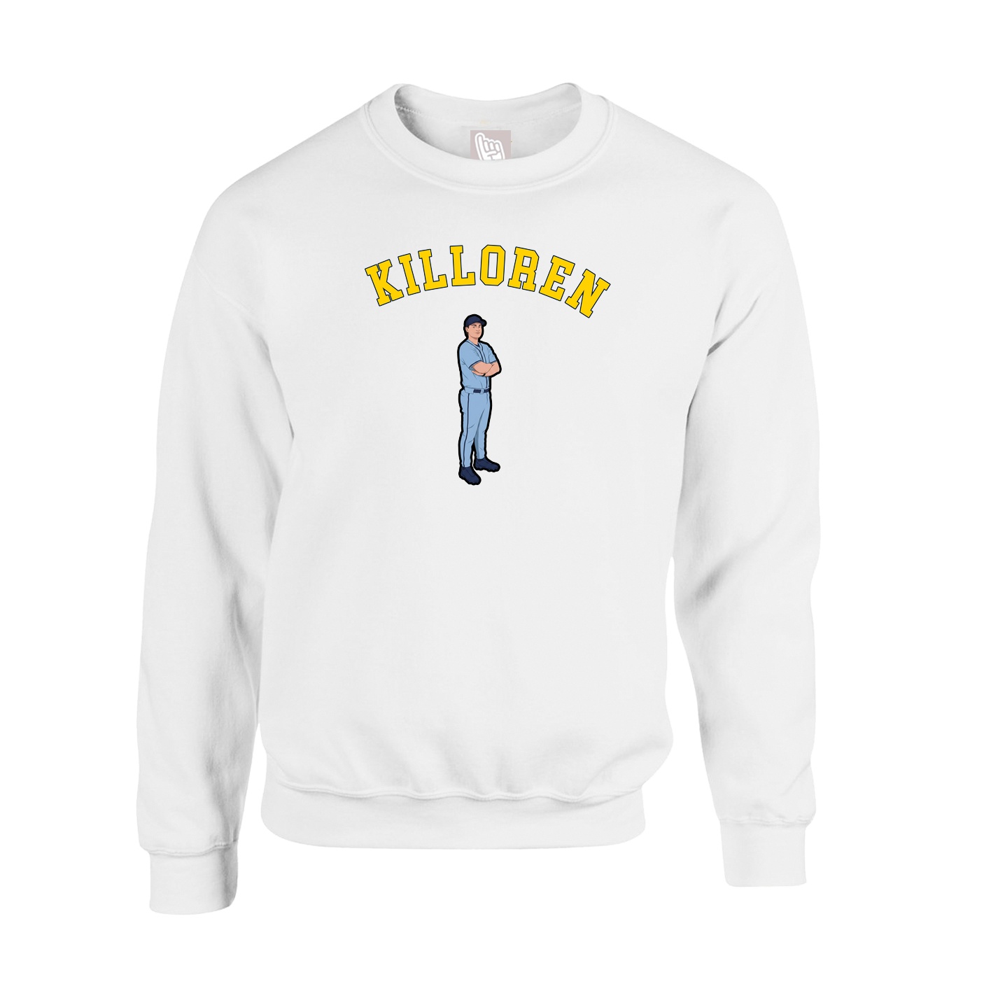 Fleece Crew — Shirsey Arch in White