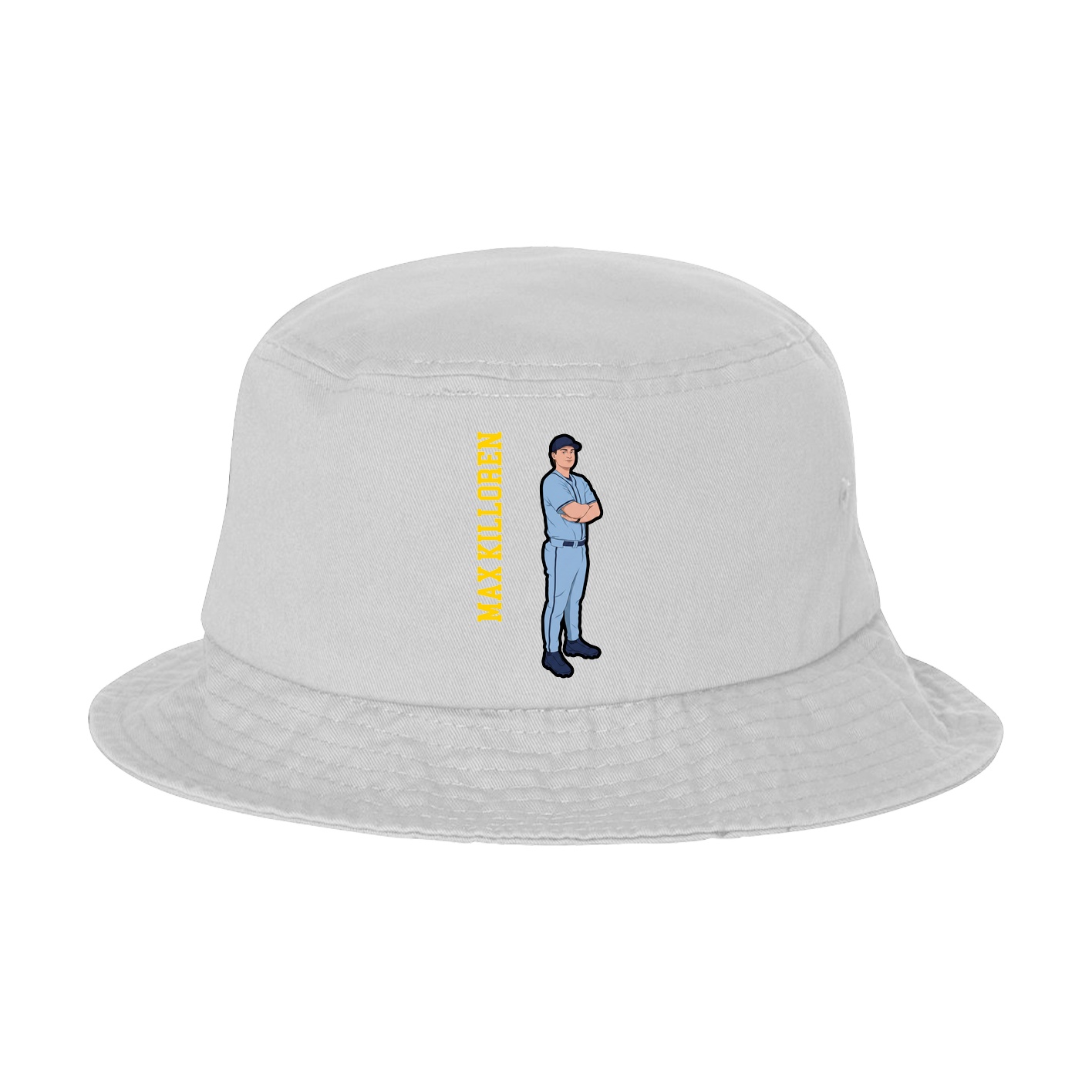 Bucket Cap — Name Vertical in White