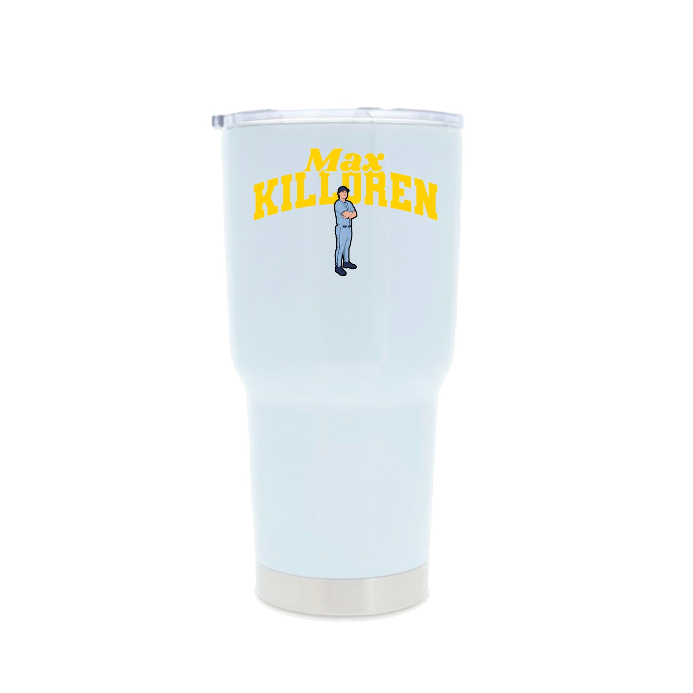 30oz Stainless Steel Tumbler — Signature Arch in White