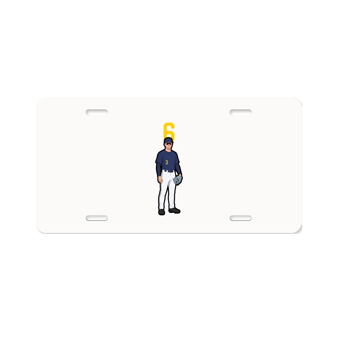 License Plate — Number Top in Classic