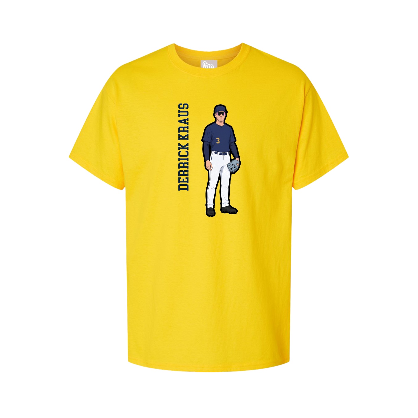 Youth Tee — Name Vertical in Gold