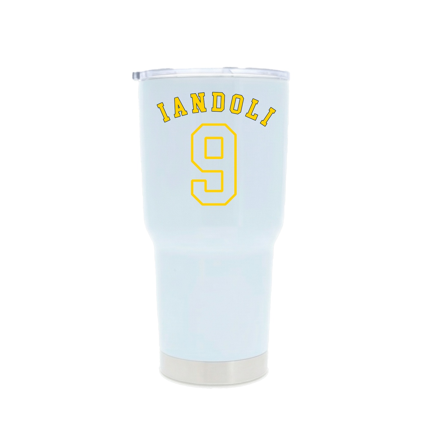 30oz Stainless Steel Tumbler — Shirsey Arch in White