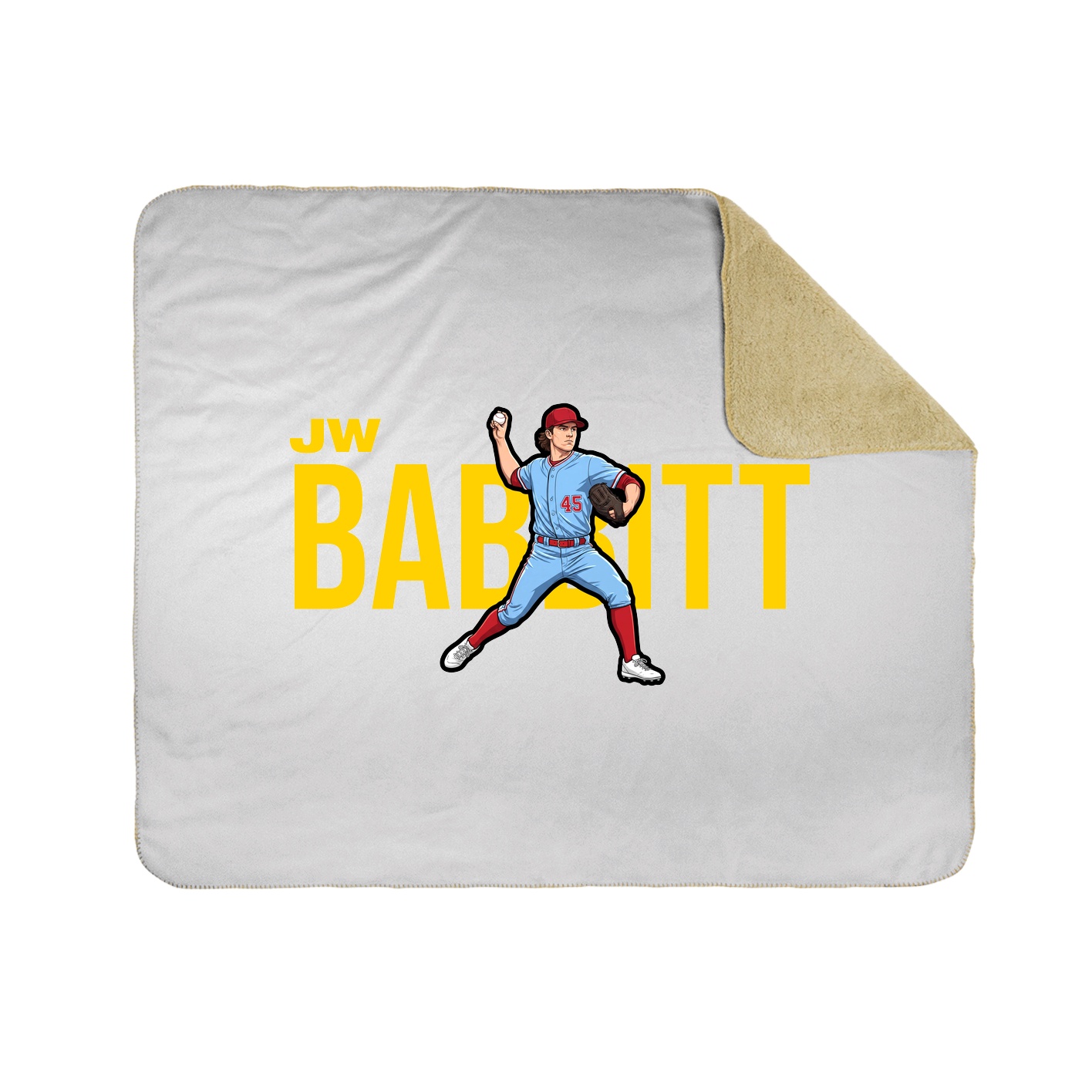 Throw Blanket — Player Name in White