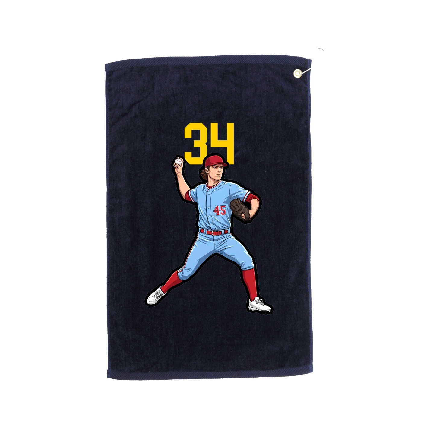 Golf Towel — Number Top in Navy