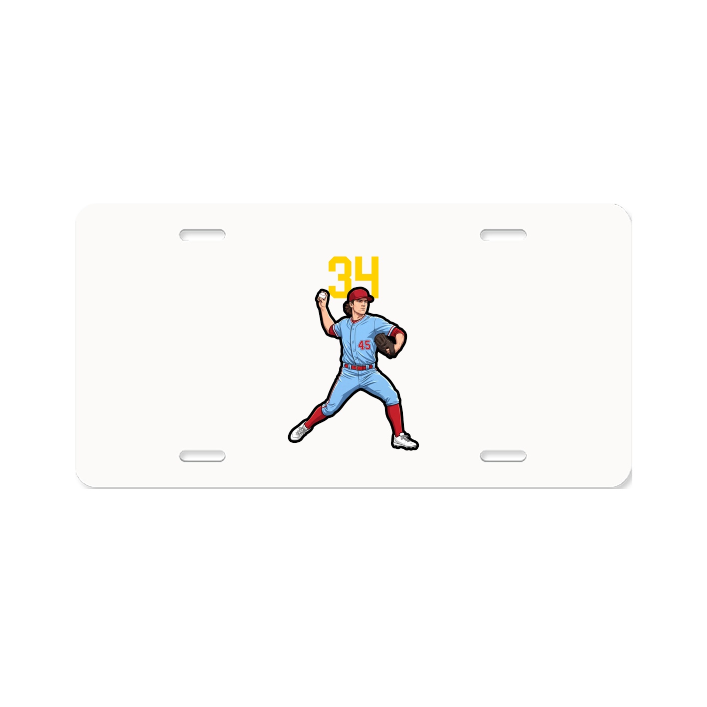 License Plate — Number Top in Classic
