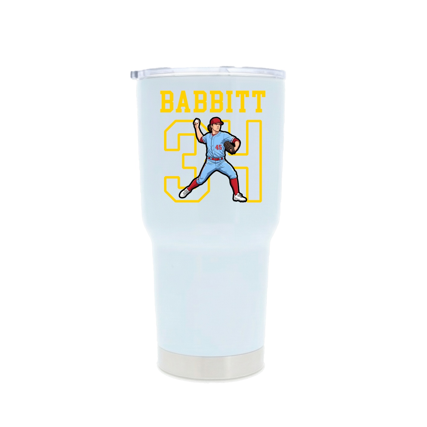 30oz Stainless Steel Tumbler — Shirsey in White
