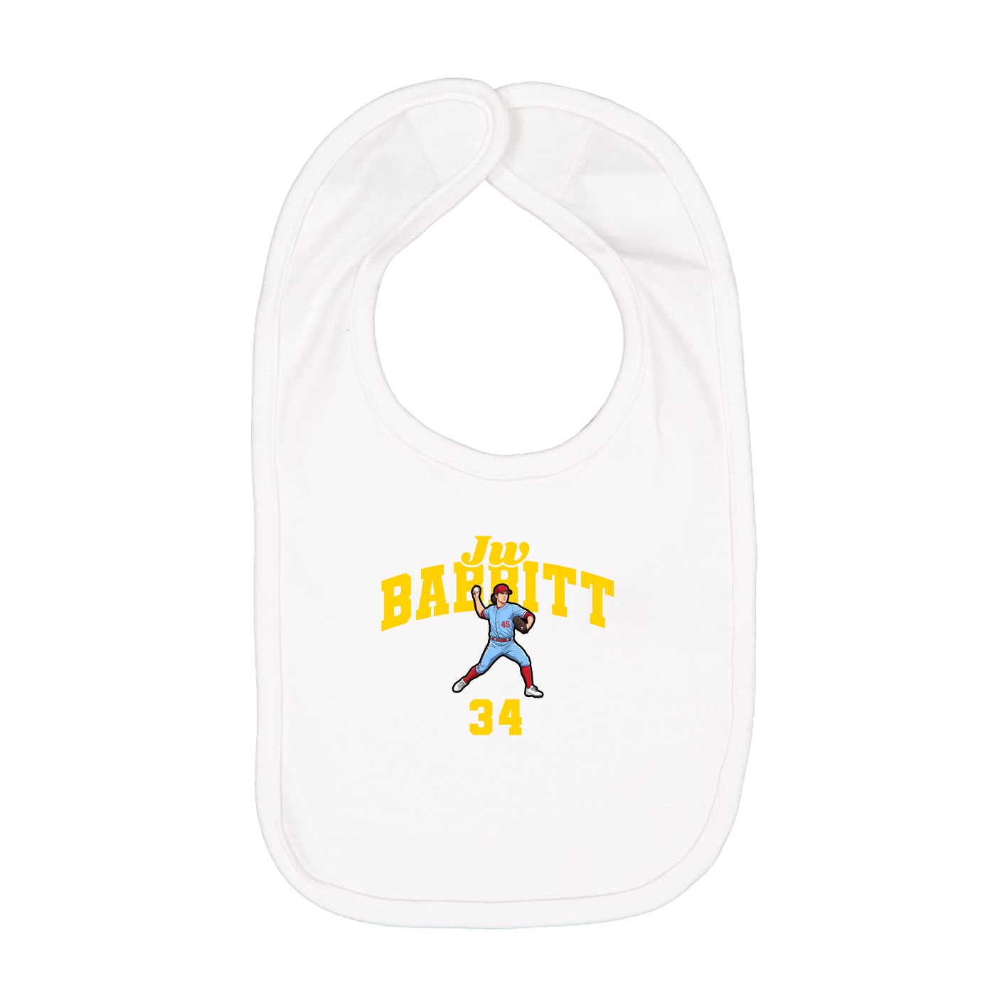 Infant Bib — Signature Arch in White