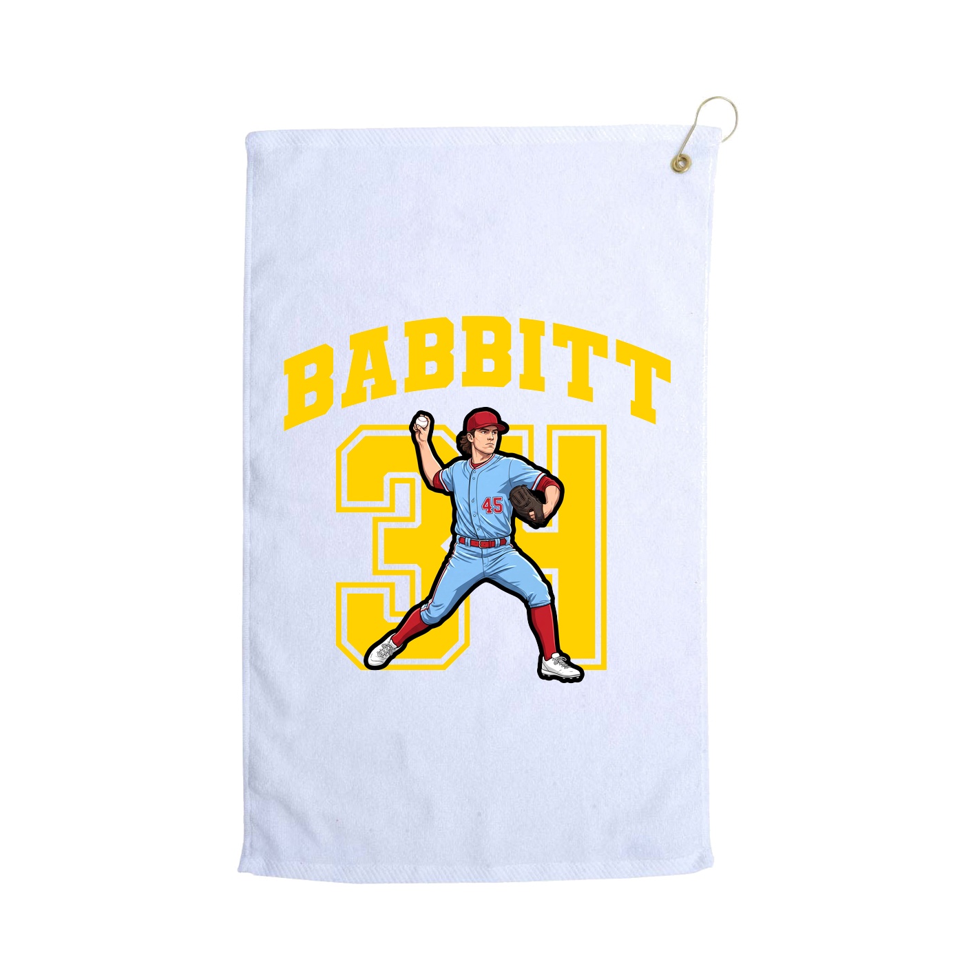Golf Towel — Number in White