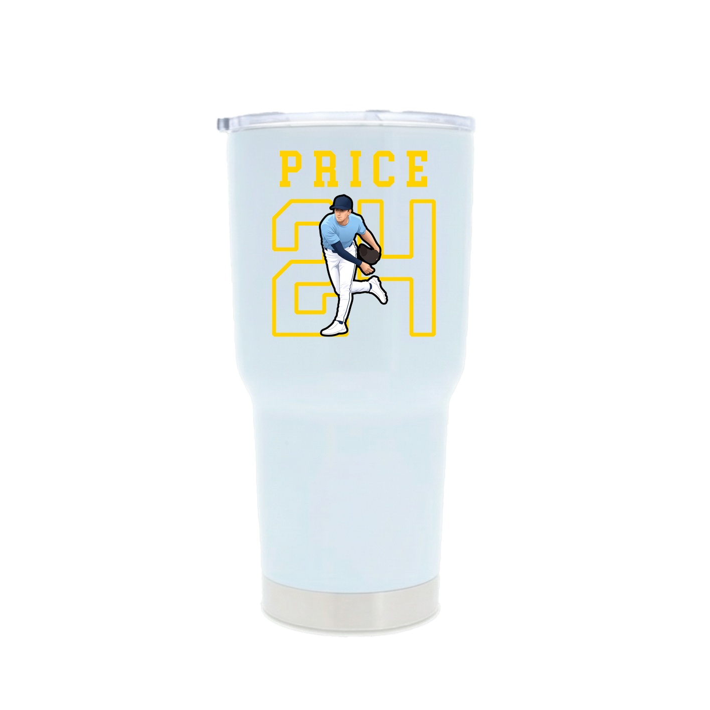 30oz Stainless Steel Tumbler — Shirsey in White