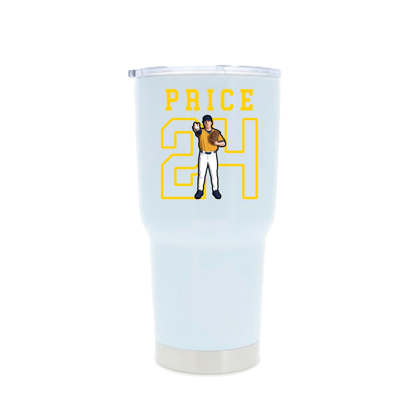 30oz Stainless Steel Tumbler — Shirsey in White