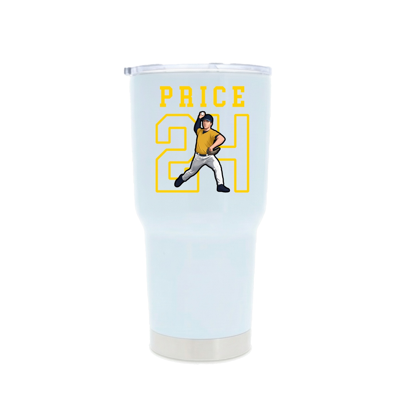 30oz Stainless Steel Tumbler — Shirsey in White
