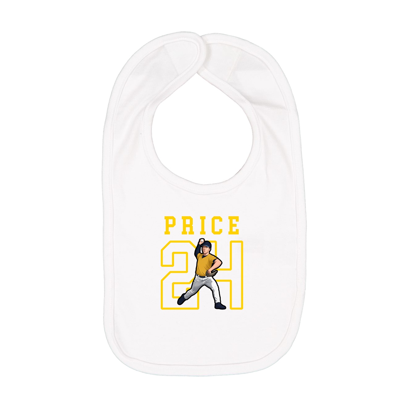 Infant Bib — Shirsey in White
