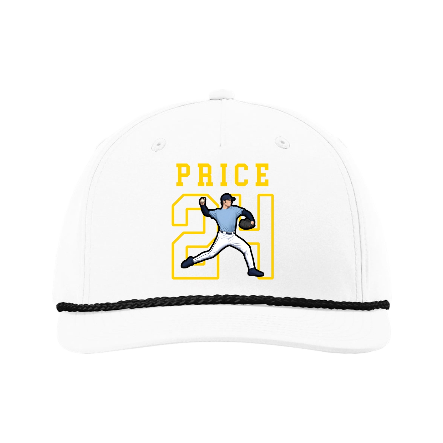 Five-Panel Classic Rope Cap — Shirsey in White