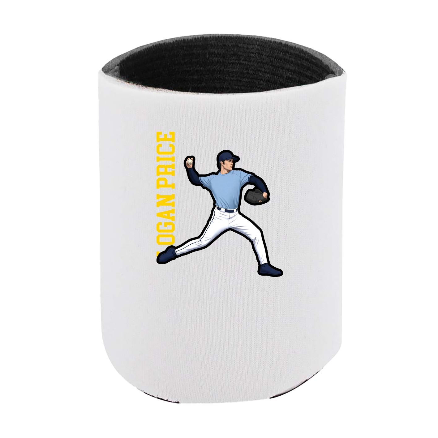 Can Holder — Name Vertical in White
