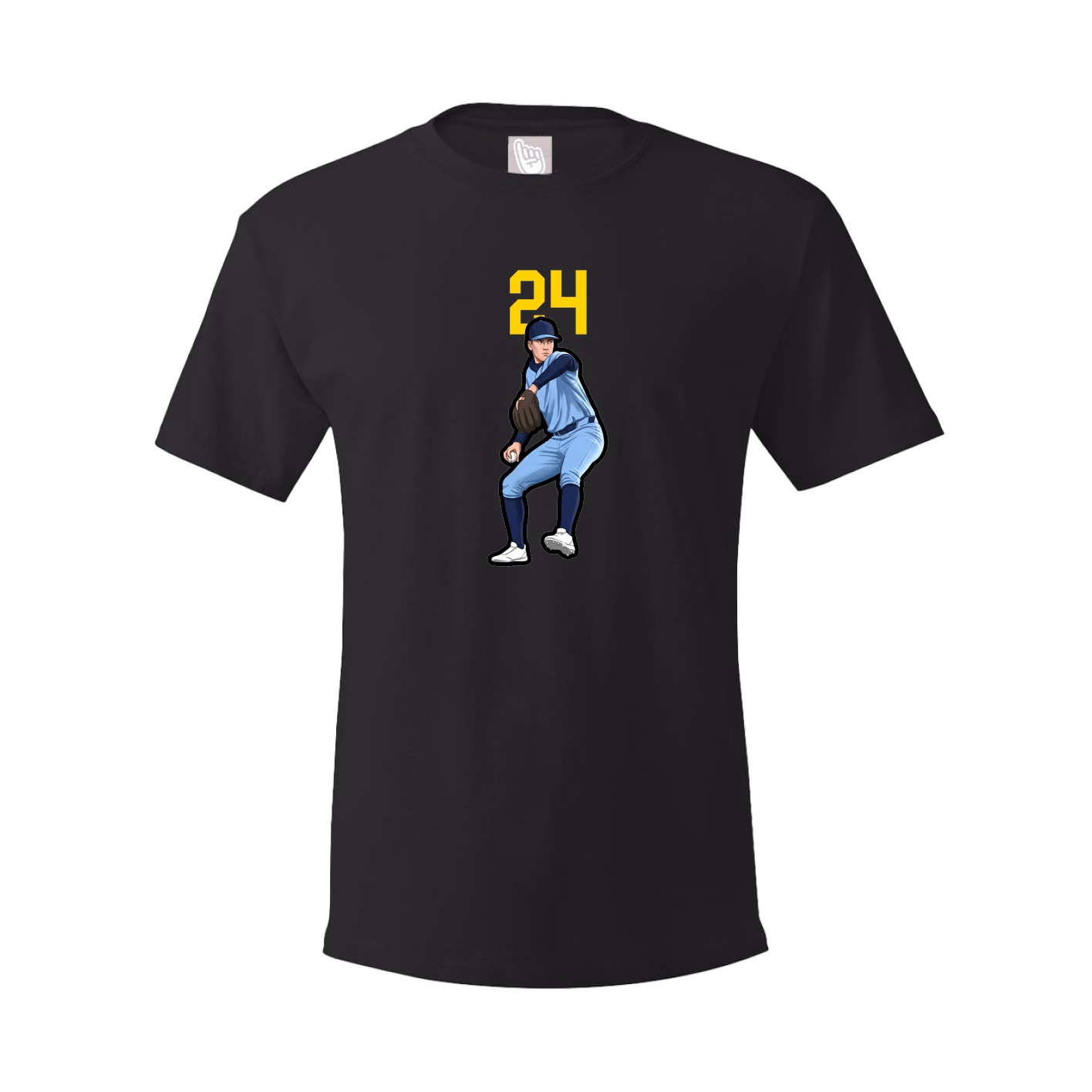 Youth Tee — Number Top in Black