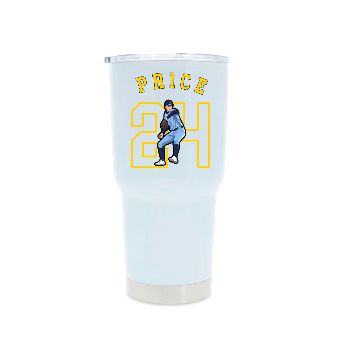 30oz Stainless Steel Tumbler — Shirsey Arch in White