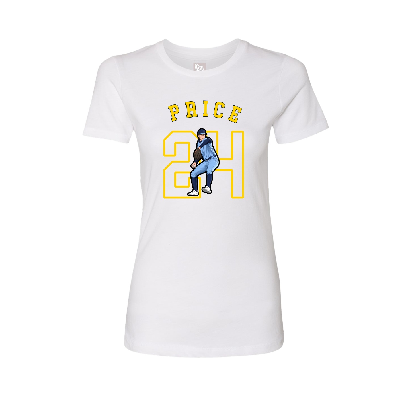 Fitted Women's Tee — Shirsey Arch in White