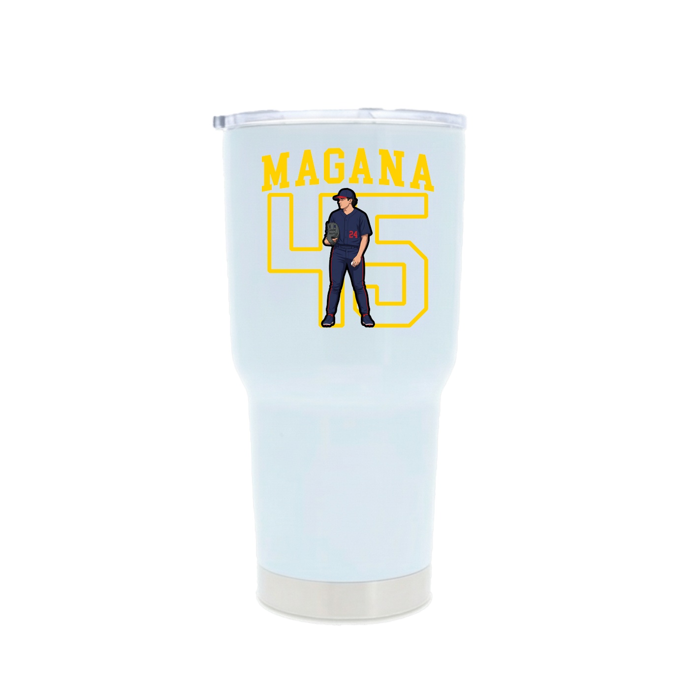 30oz Stainless Steel Tumbler — Shirsey in White