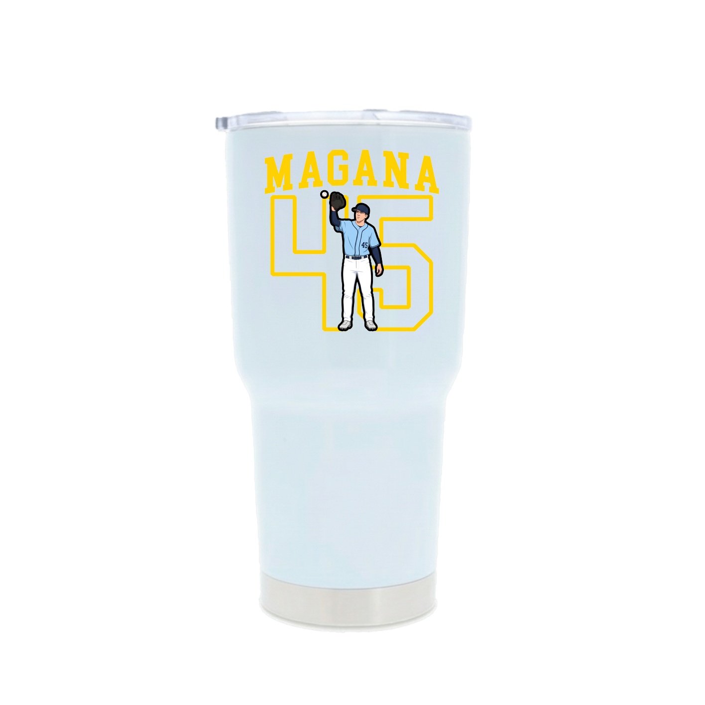 30oz Stainless Steel Tumbler — Shirsey in White
