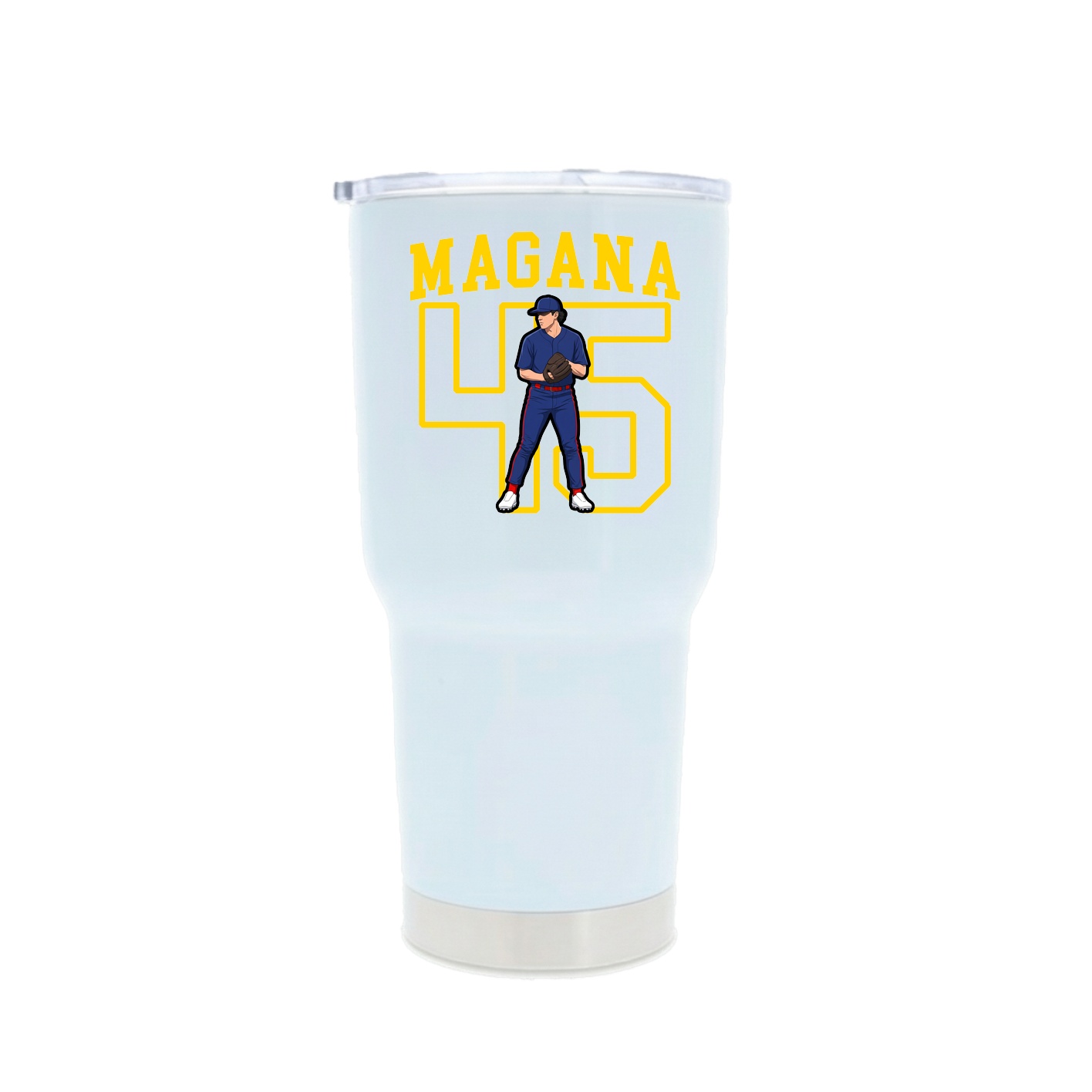 30oz Stainless Steel Tumbler — Shirsey in White