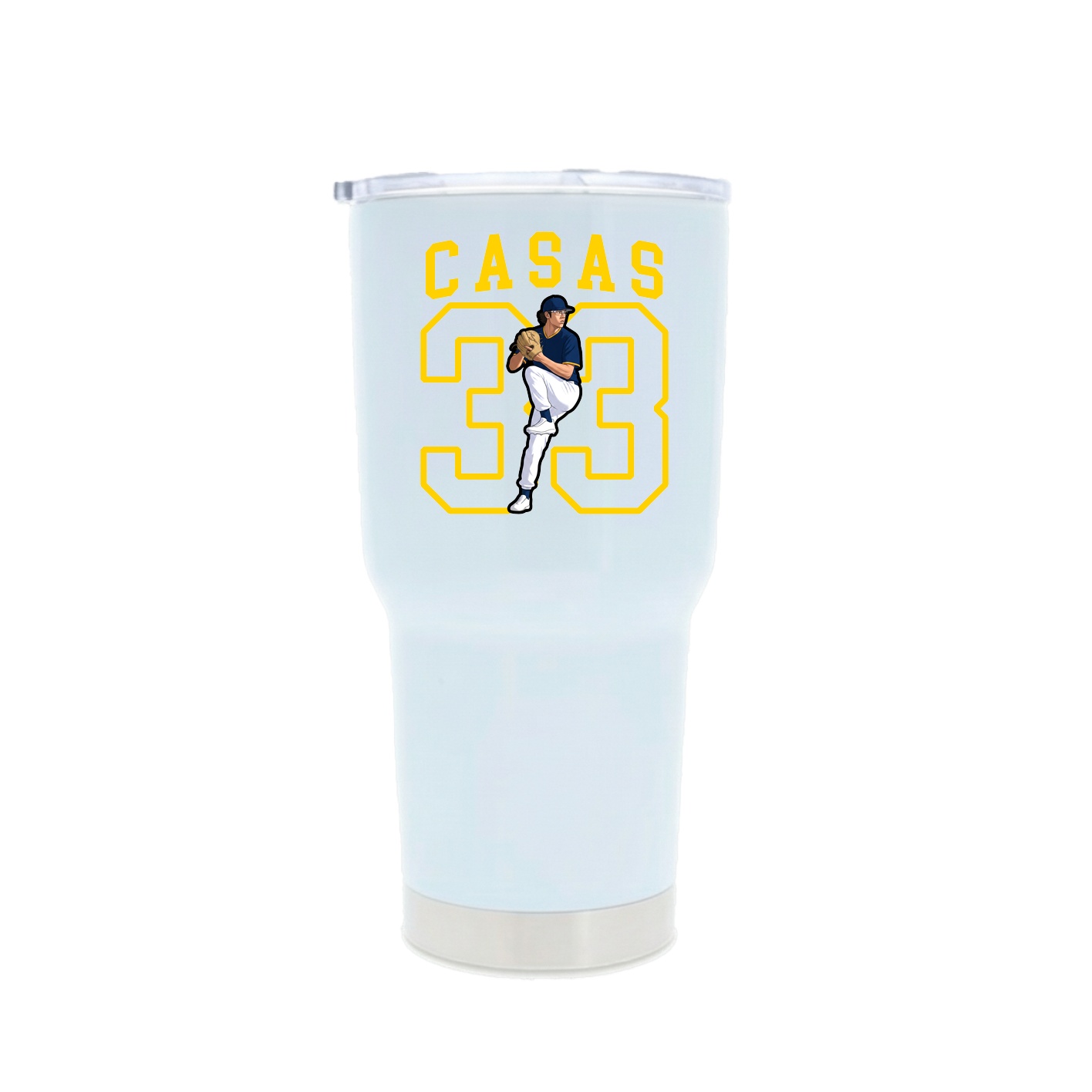 30oz Stainless Steel Tumbler — Shirsey in White