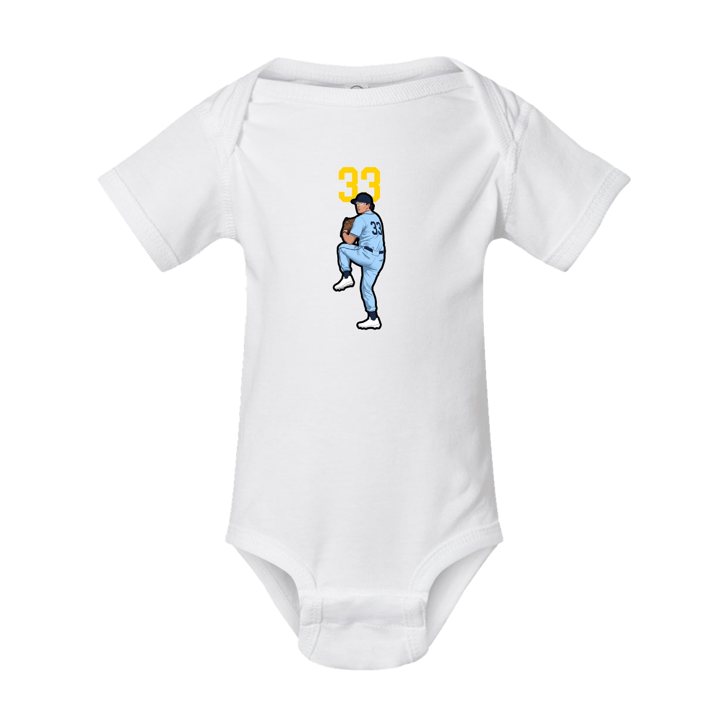 Baby Onesie — Number Top in White