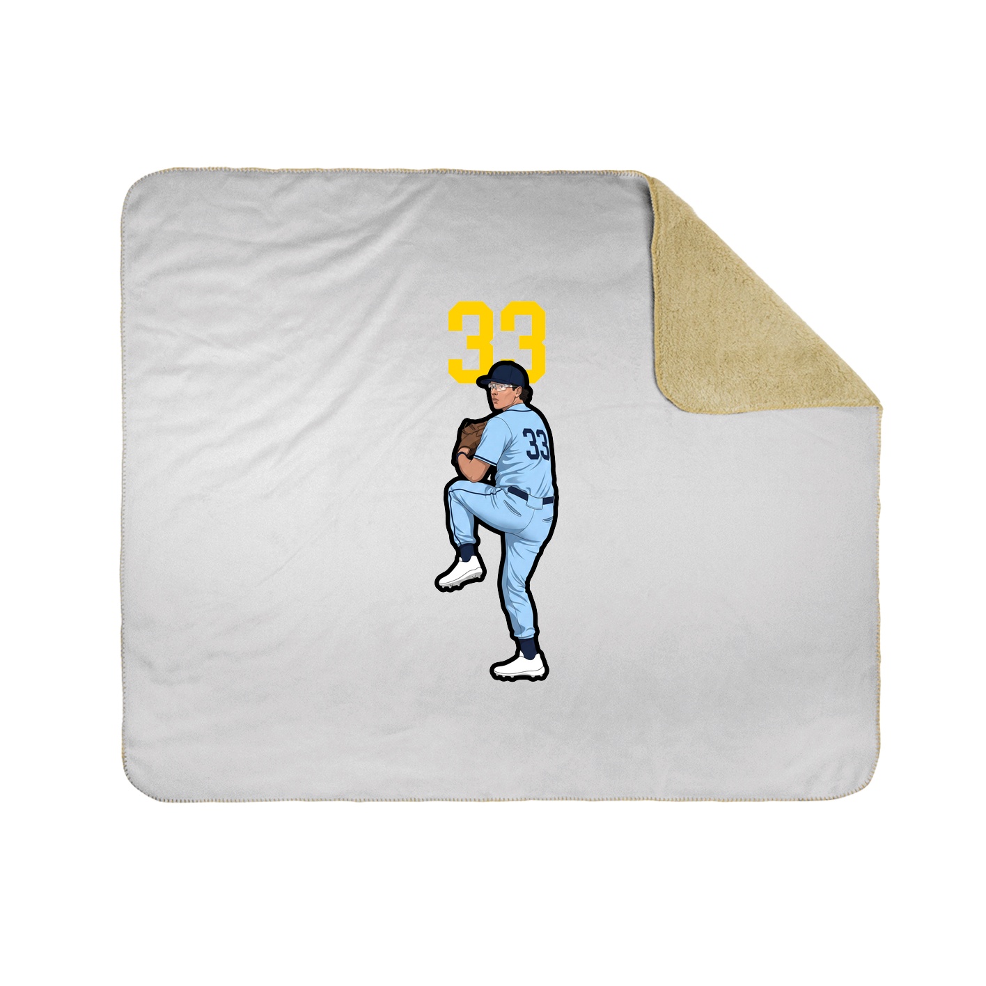 Throw Blanket — Number Top in White