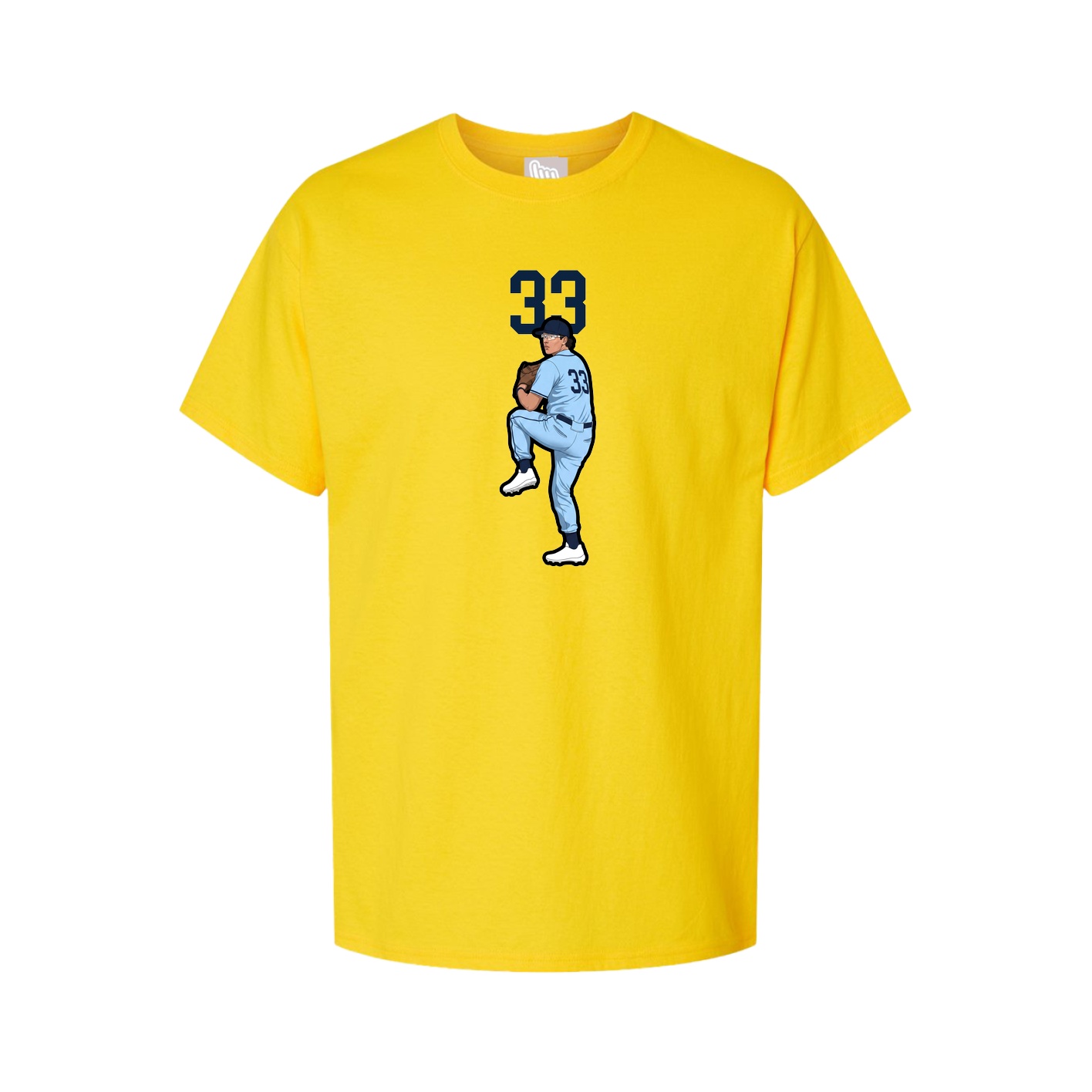 Youth Tee — Number Top in Gold