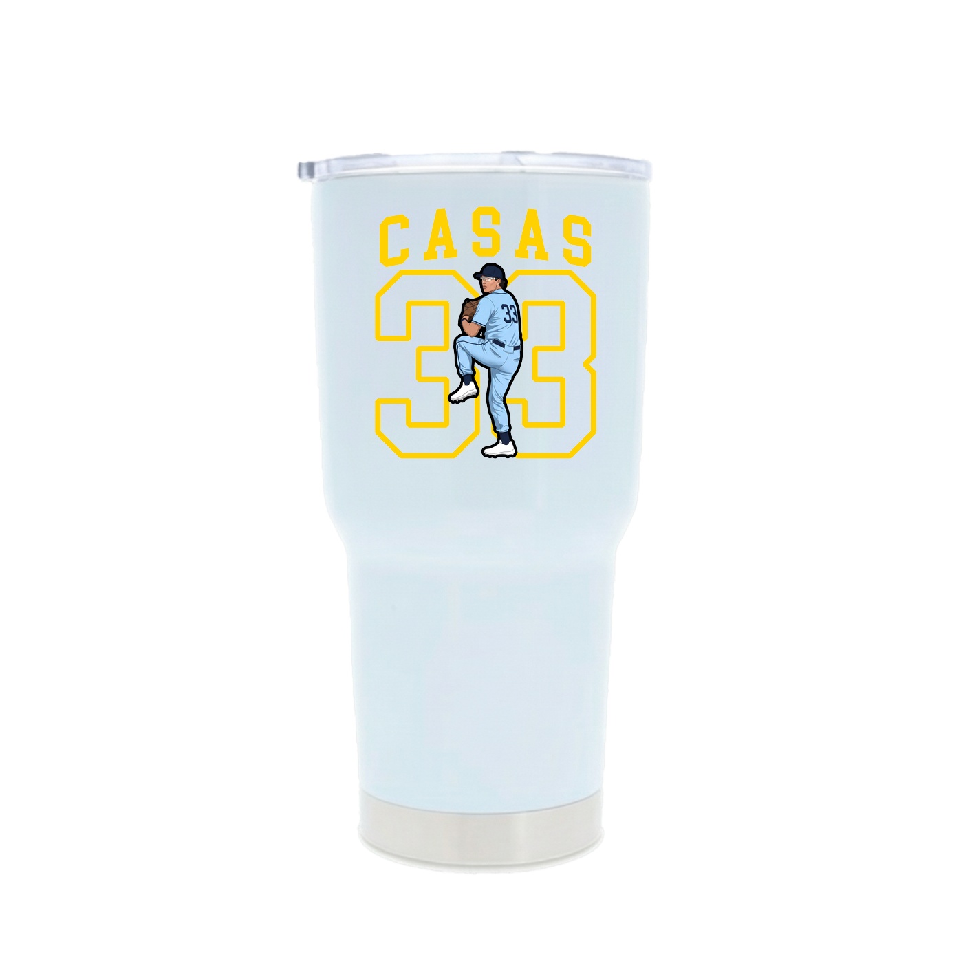 30oz Stainless Steel Tumbler — Shirsey in White