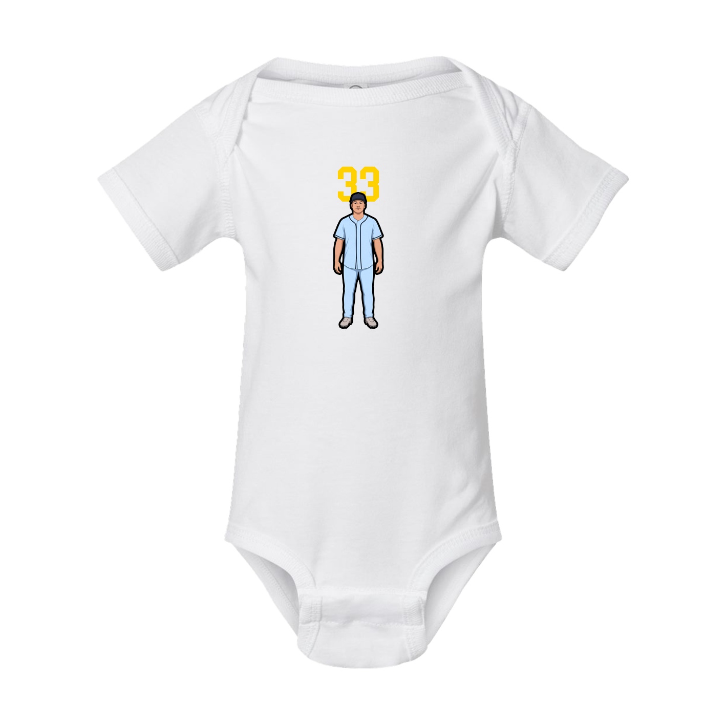 Baby Onesie — Number Top in White