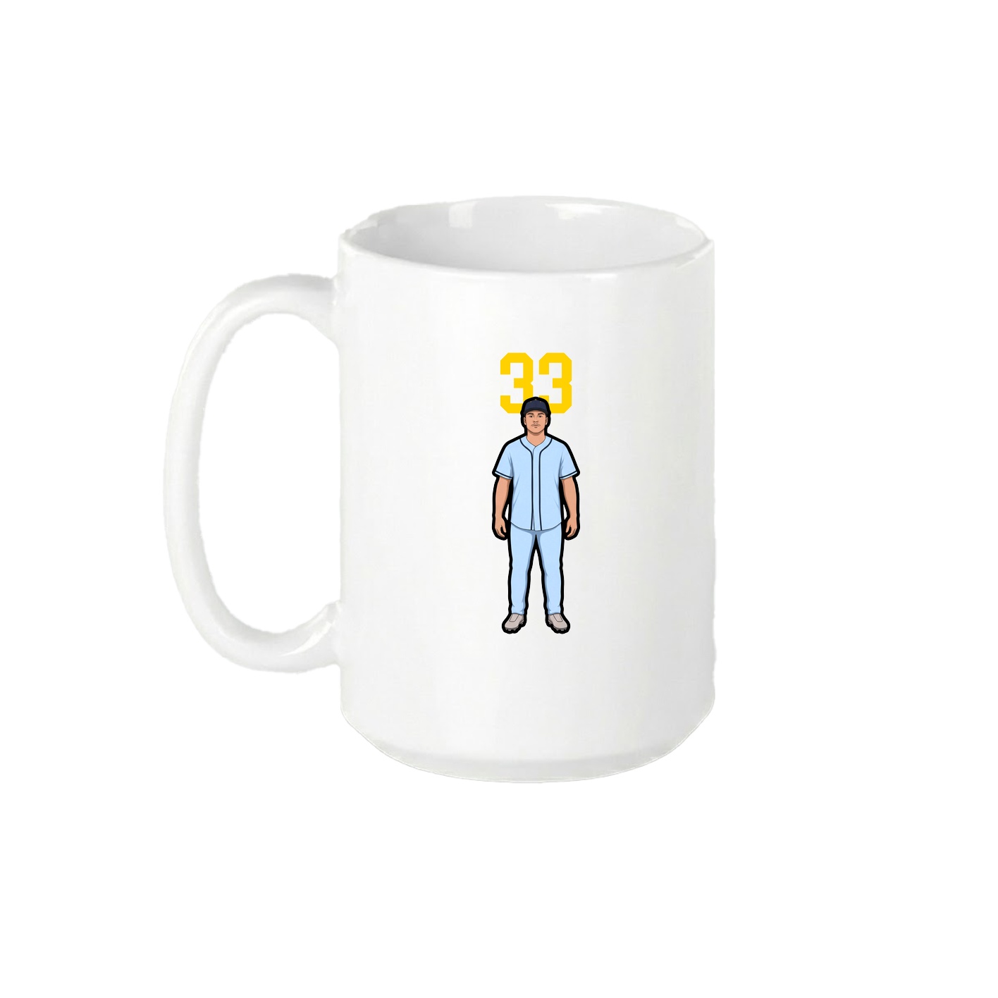 15oz Coffee Mug — Number Top in White