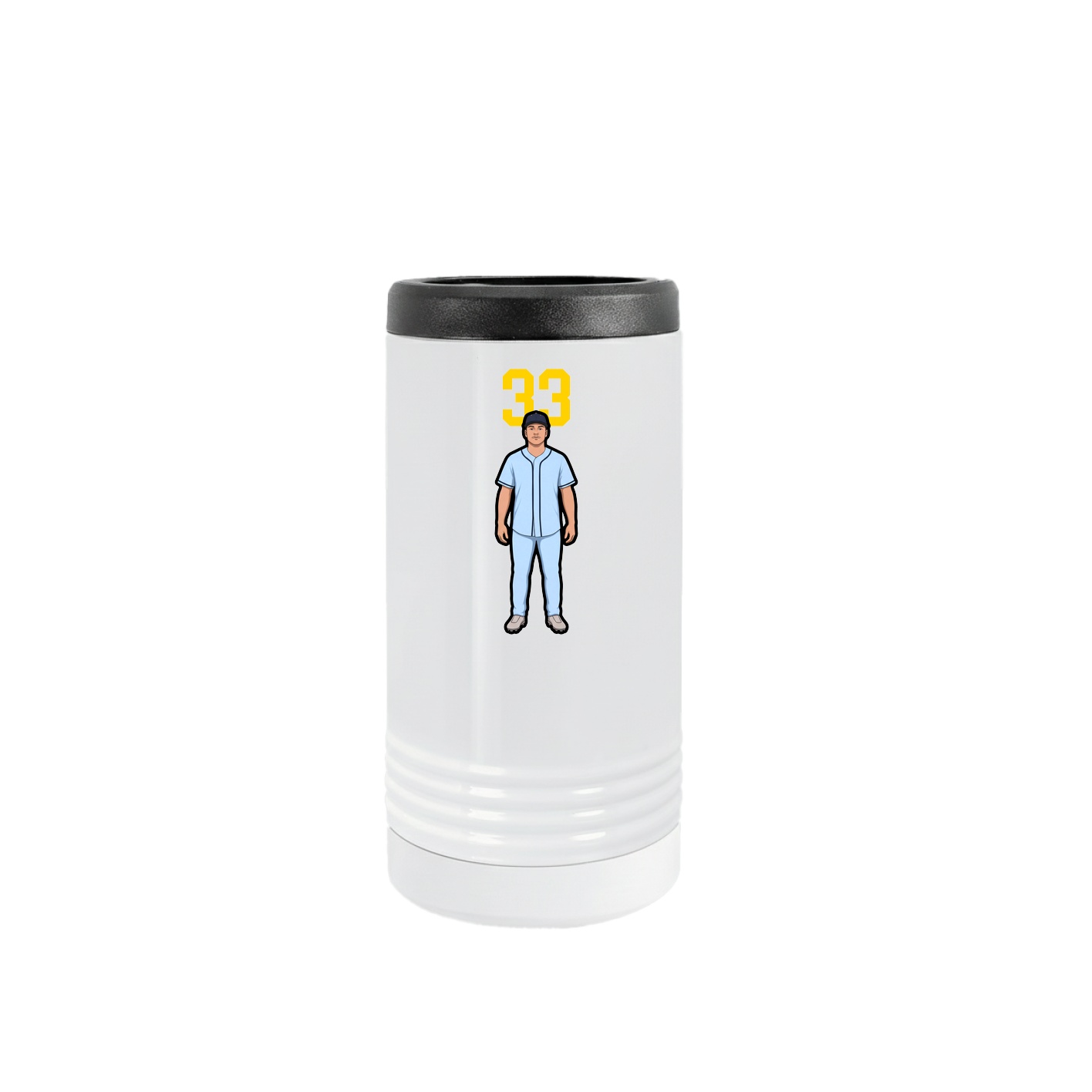 Slim Beverage Holder — Number Top in White