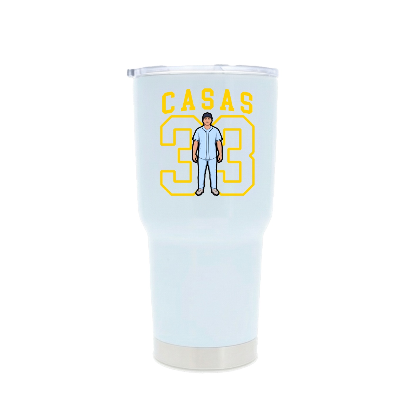 30oz Stainless Steel Tumbler — Shirsey in White