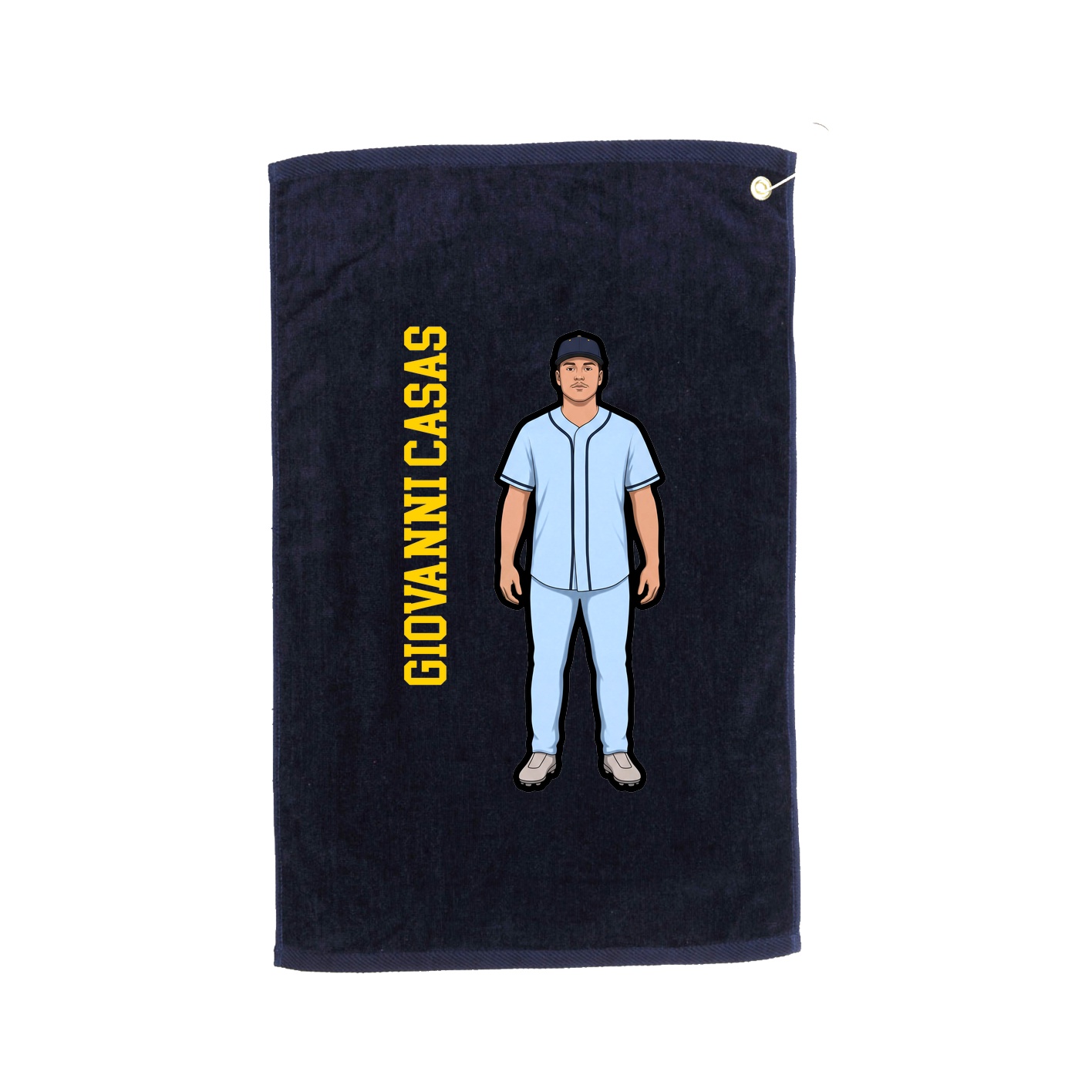 Golf Towel — Name Vertical in Navy