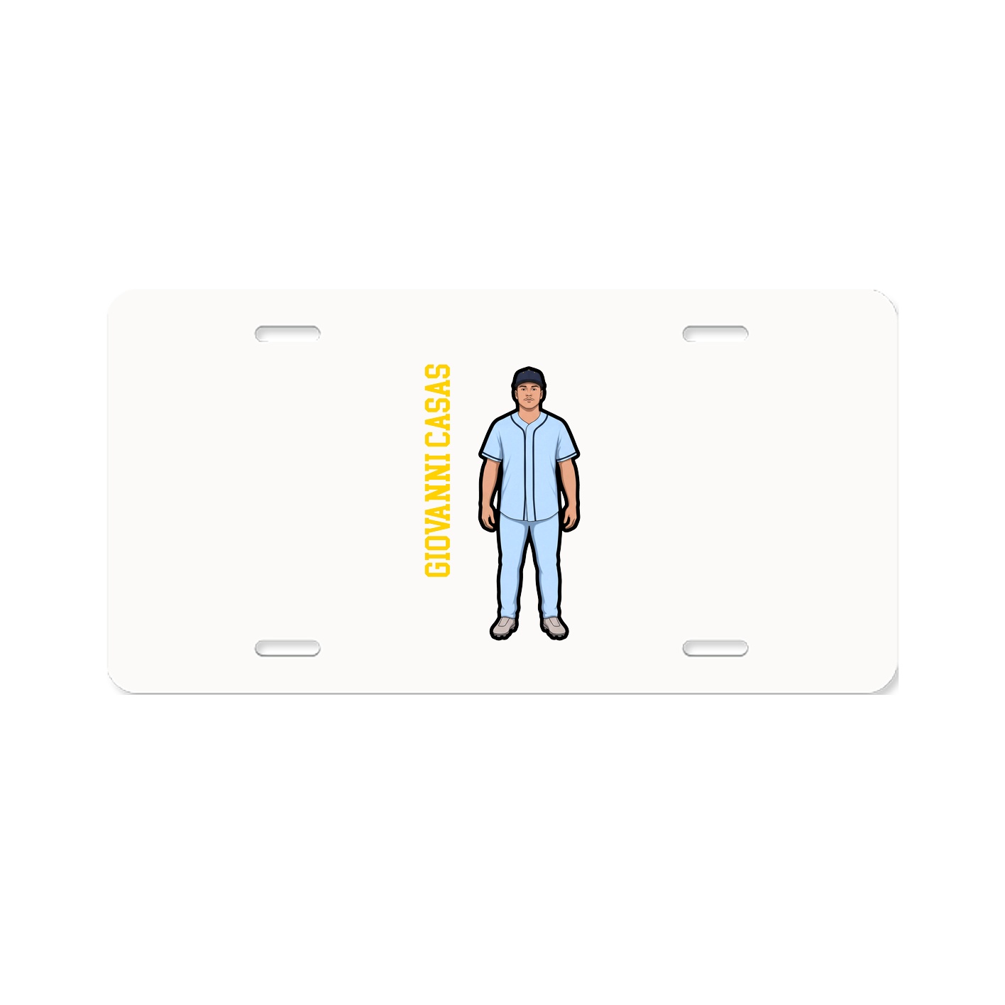 License Plate — Name Vertical in Classic