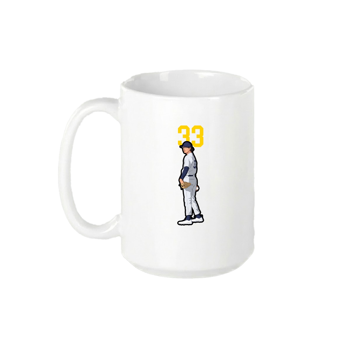 15oz Coffee Mug — Number Top in White