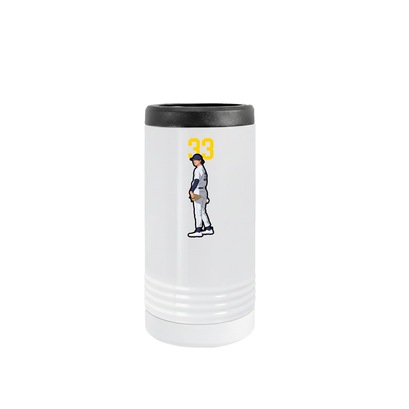 Slim Beverage Holder — Number Top in White
