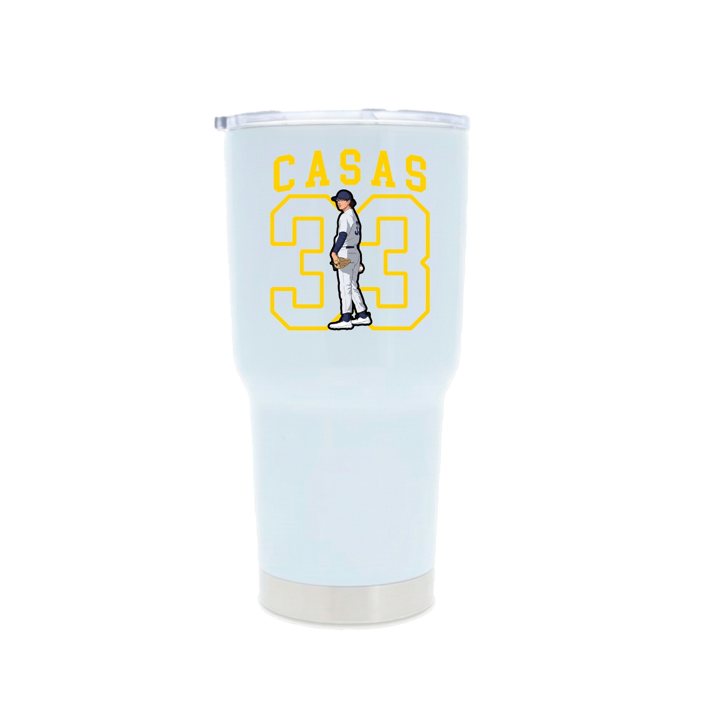 30oz Stainless Steel Tumbler — Shirsey in White