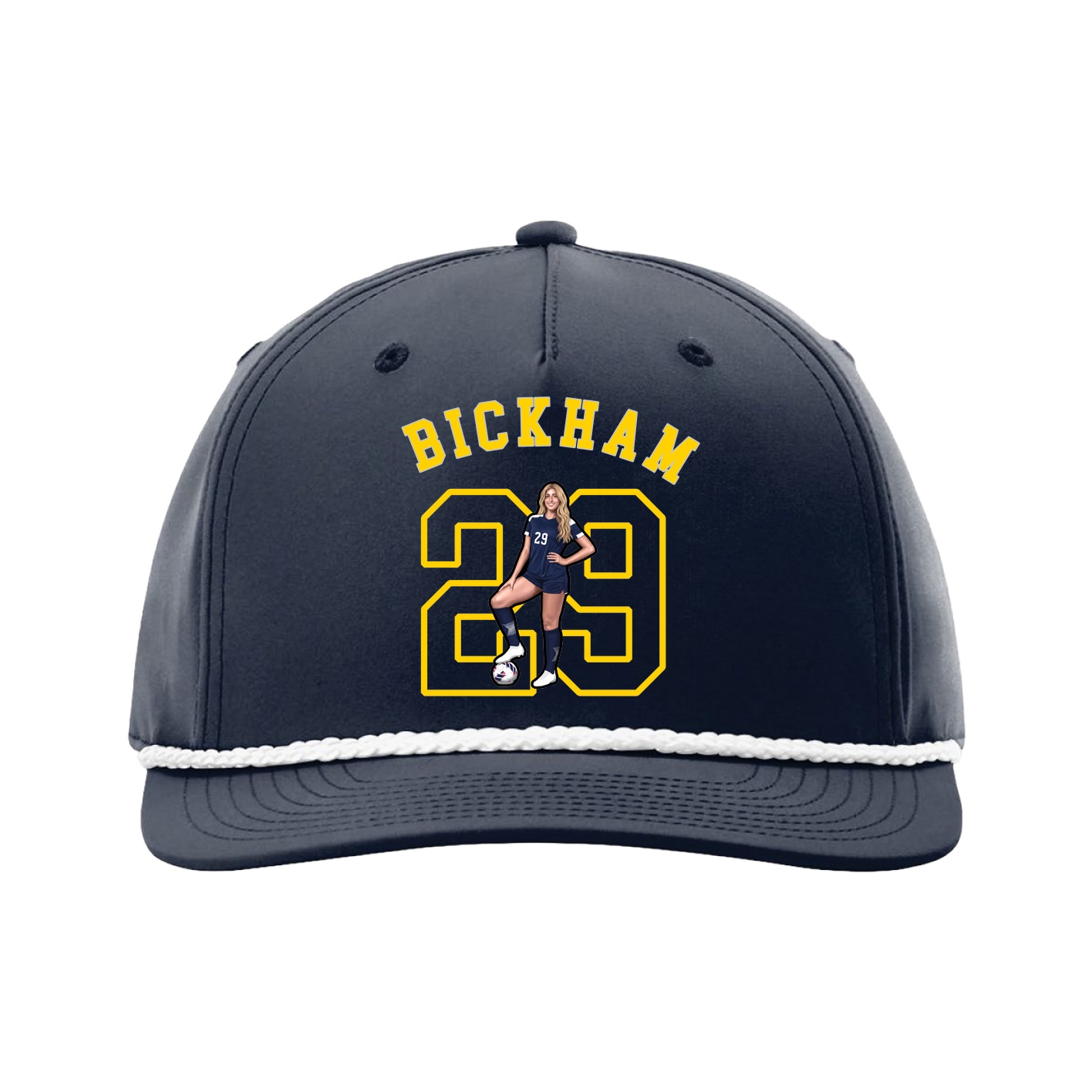 Five-Panel Classic Rope Cap — Shirsey Arch in Navy