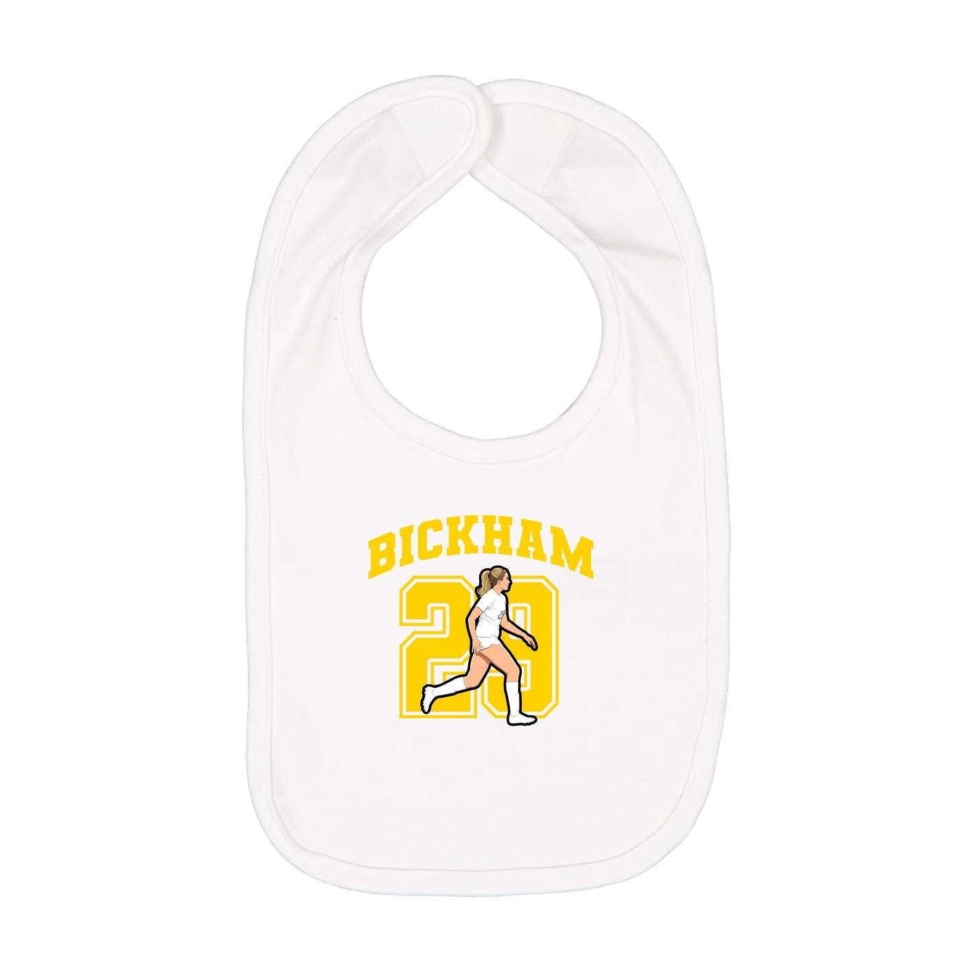Infant Bib — Number in White