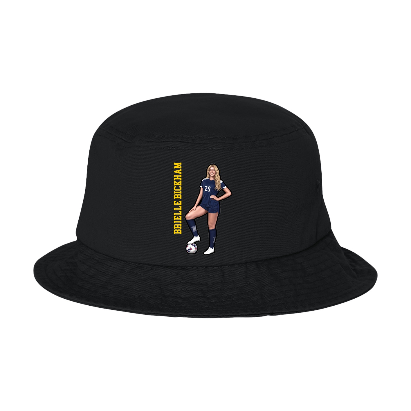 Bucket Cap — Name Vertical in Black