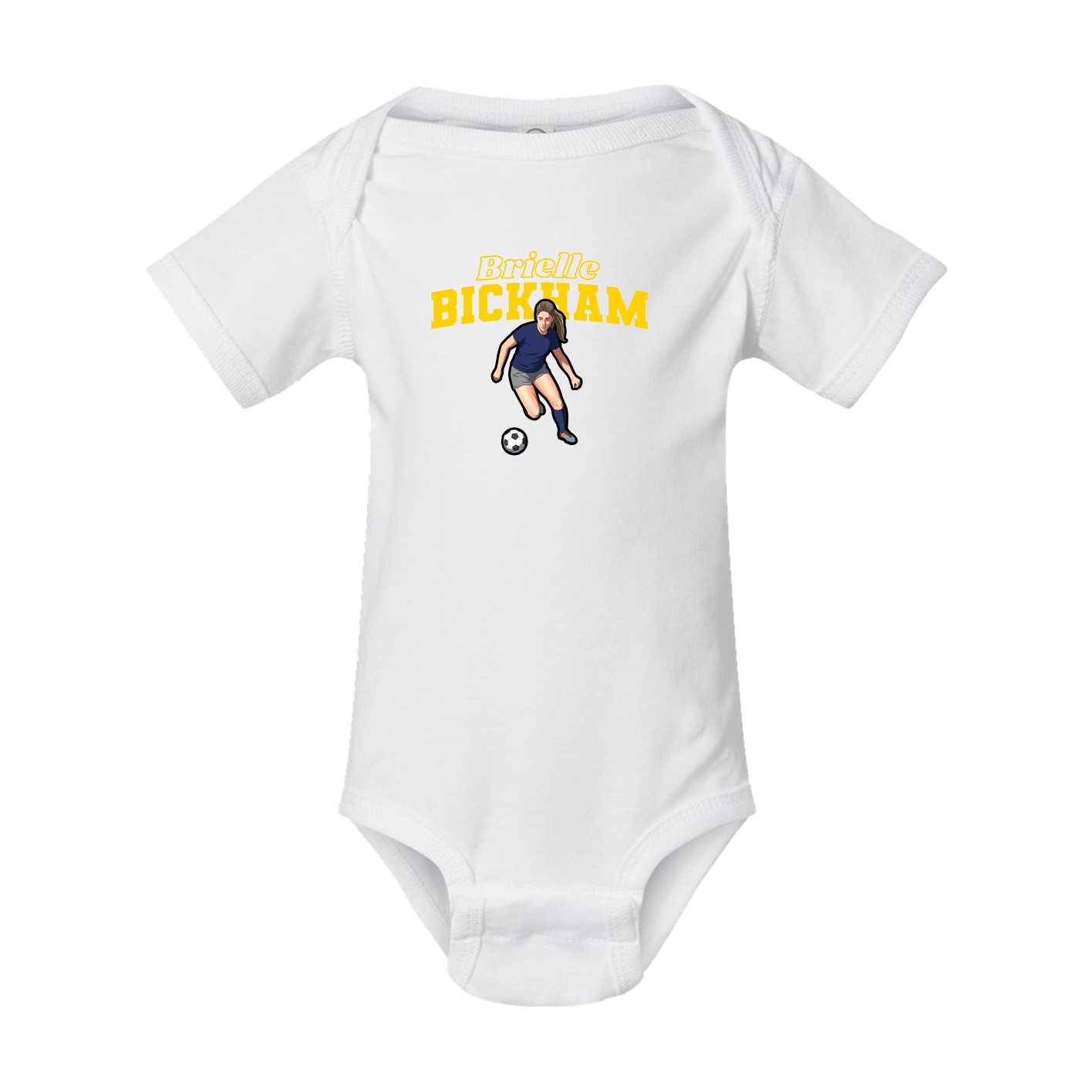 Baby Onesie — Name Arch in White