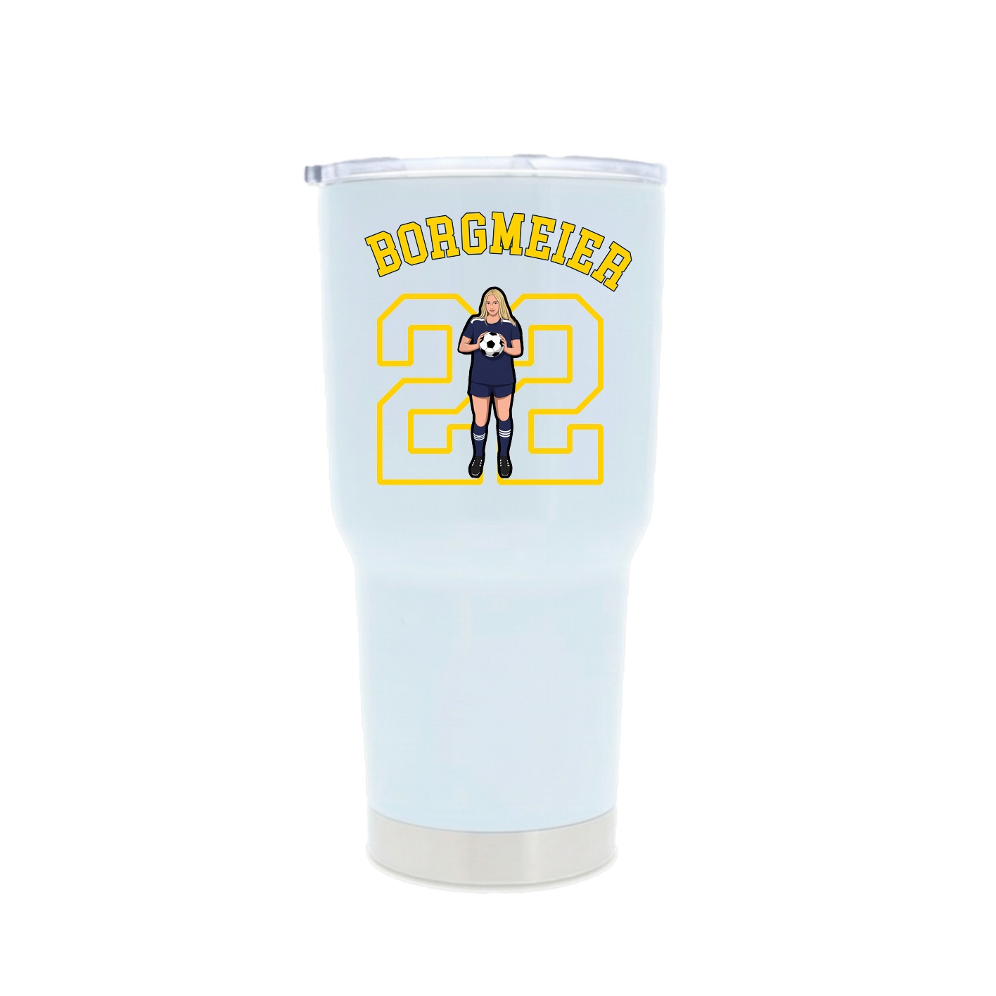 30oz Stainless Steel Tumbler — Shirsey Arch in White